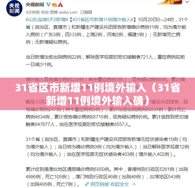 31省区市新增11例境外输入(31省新增11例境外输入确) 31省区市新增11例境外输入(31省新增11例境外输入确)