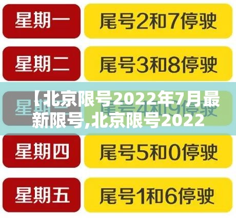 【北京限号2022年7月最新限号,北京限号2022年7月最新限号时间】 【北京限号2022年7月最新限号,北京限号2022年7月最新限号时间】