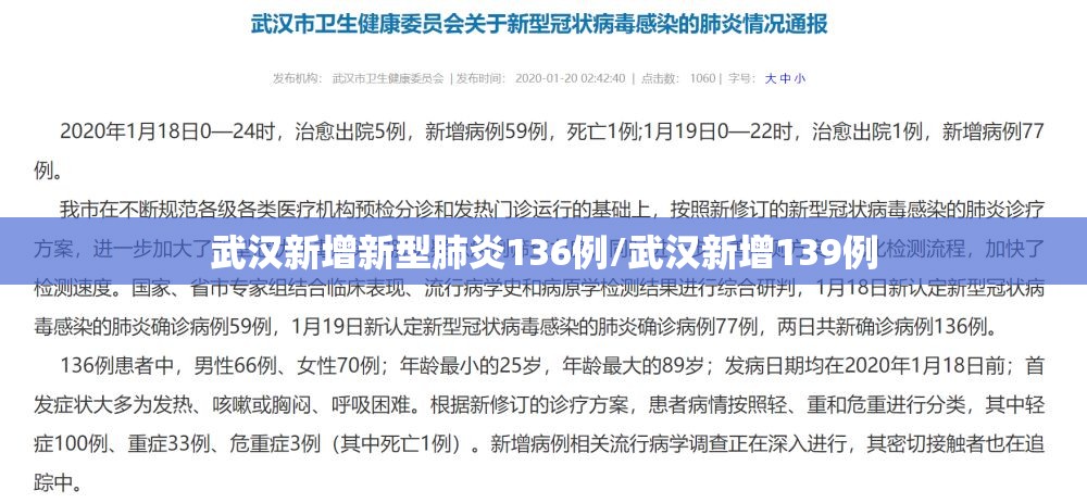 武汉新增新型肺炎136例/武汉新增139例 武汉新增新型肺炎136例/武汉新增139例