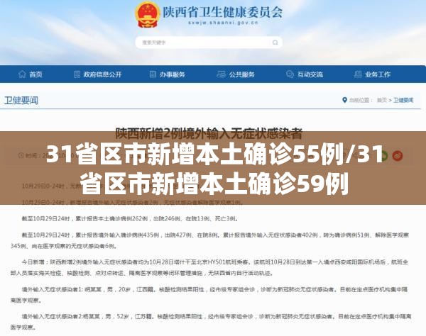 31省区市新增本土确诊55例/31省区市新增本土确诊59例