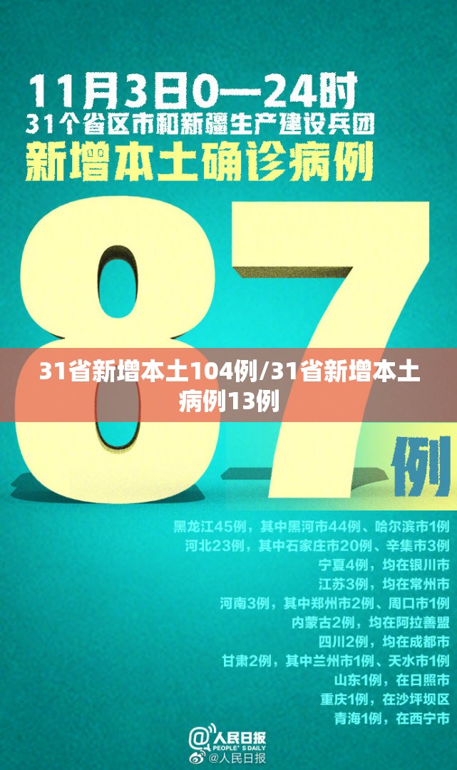 31省新增本土104例/31省新增本土病例13例 31省新增本土104例/31省新增本土病例13例