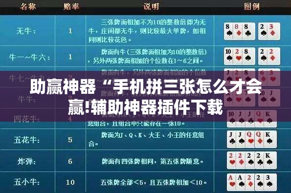 助赢神器“手机拼三张怎么才会赢!辅助神器插件下载 助赢神器“手机拼三张怎么才会赢!辅助神器插件下载