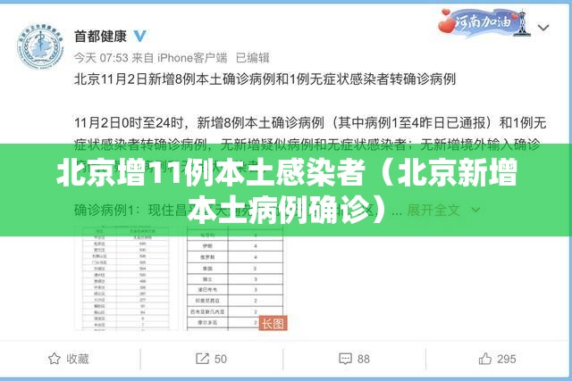北京增11例本土感染者(北京新增本土病例确诊) 北京增11例本土感染者(北京新增本土病例确诊)