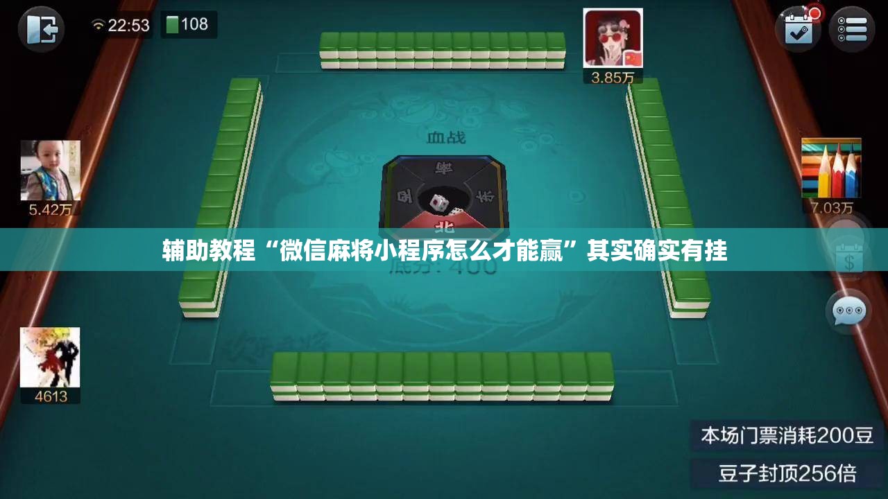 辅助教程“微信麻将小程序怎么才能赢”其实确实有挂