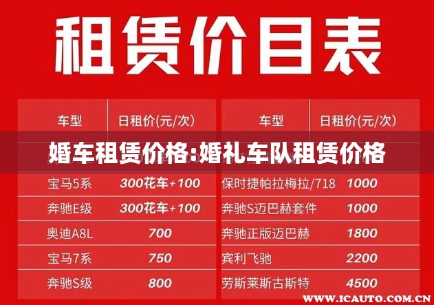 婚车租赁价格:婚礼车队租赁价格