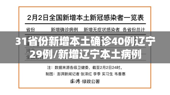 31省份新增本土确诊40例辽宁29例/新增辽宁本土病例 31省份新增本土确诊40例辽宁29例/新增辽宁本土病例