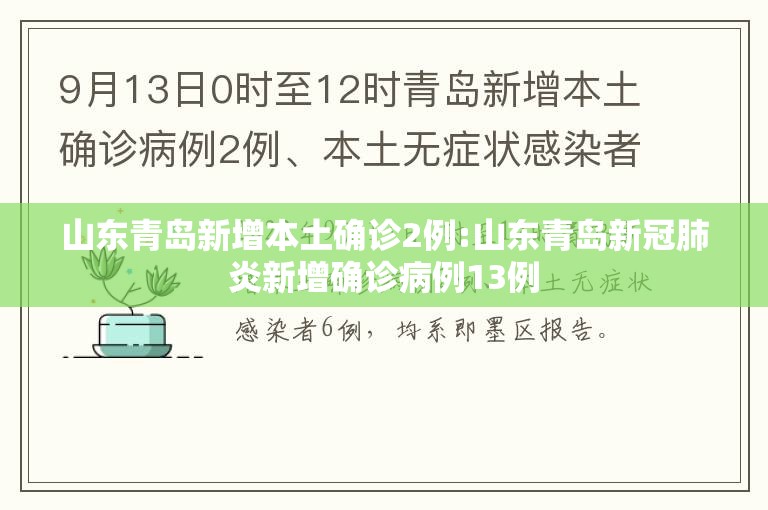 山东青岛新增本土确诊2例:山东青岛新冠肺炎新增确诊病例13例 山东青岛新增本土确诊2例:山东青岛新冠肺炎新增确诊病例13例