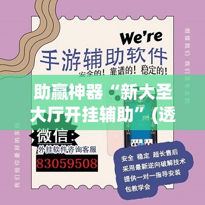 助赢神器“新大圣大厅开挂辅助	”(透视挂)辅助透视教程