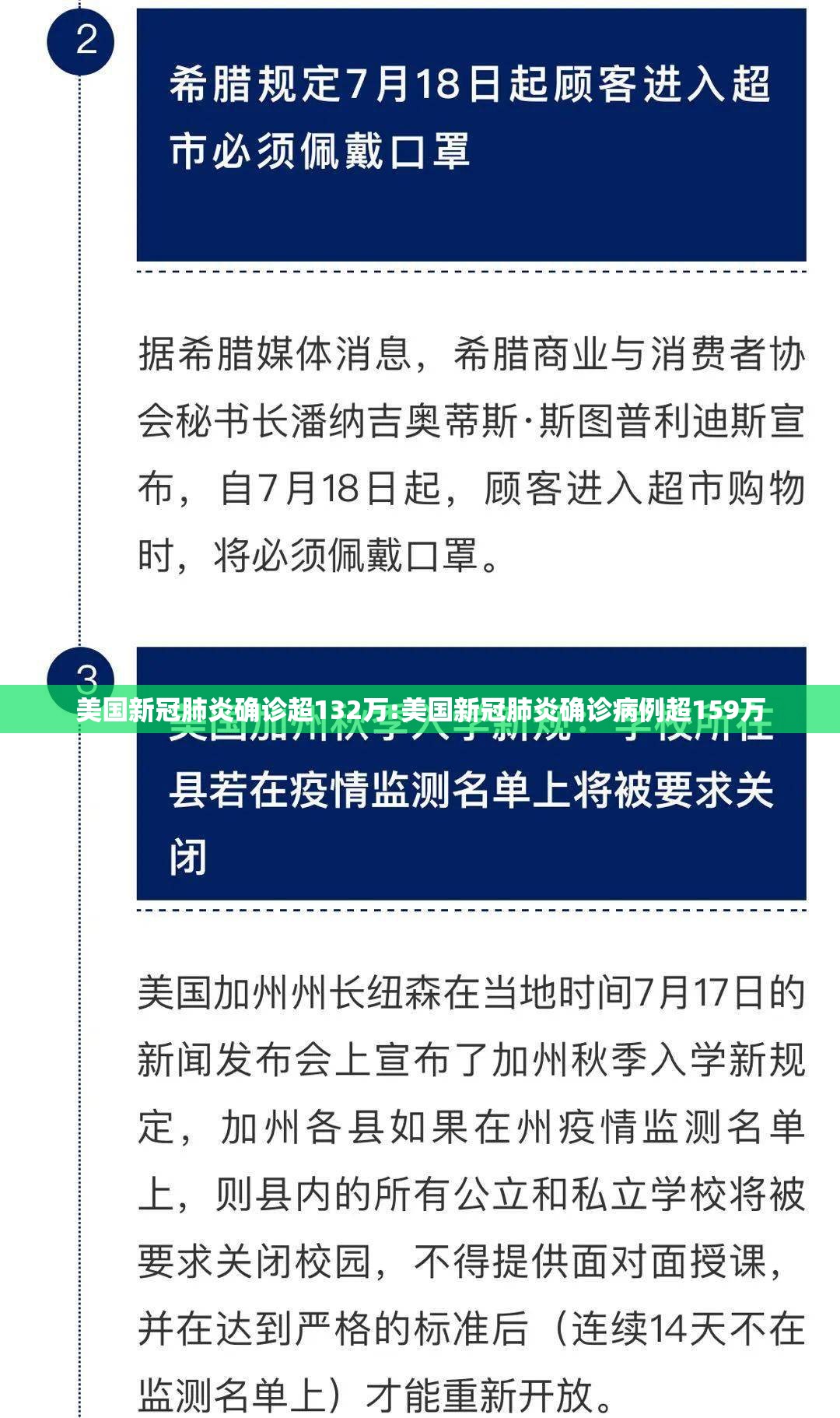 美国新冠肺炎确诊超132万:美国新冠肺炎确诊病例超159万