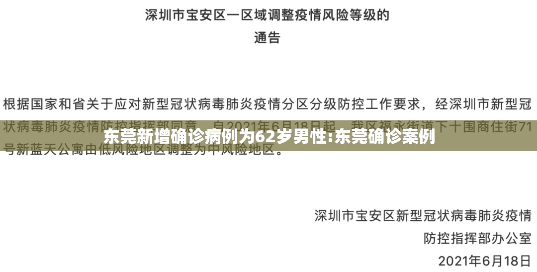 东莞新增确诊病例为62岁男性:东莞确诊案例