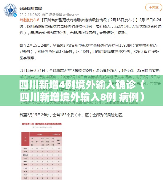 四川新增4例境外输入确诊（四川新增境外输入8例 病例）