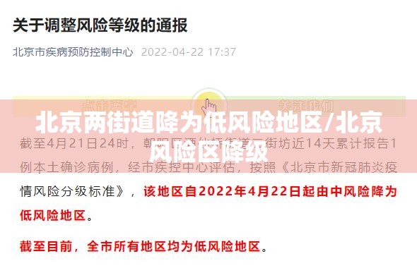 北京两街道降为低风险地区/北京风险区降级 北京两街道降为低风险地区/北京风险区降级