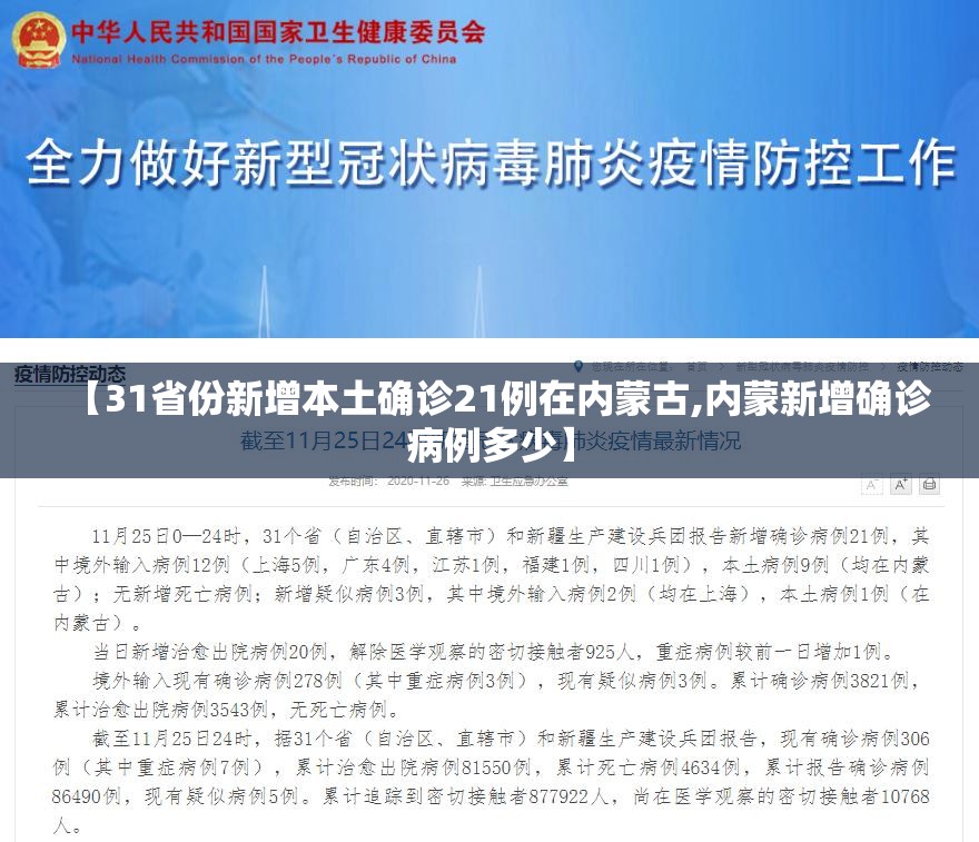 【31省份新增本土确诊21例在内蒙古,内蒙新增确诊病例多少】