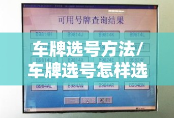 车牌选号方法/车牌选号怎样选 车牌选号方法/车牌选号怎样选