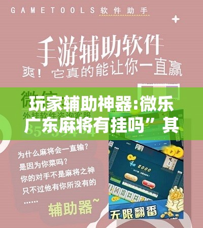 玩家辅助神器:微乐广东麻将有挂吗”其实确实有挂