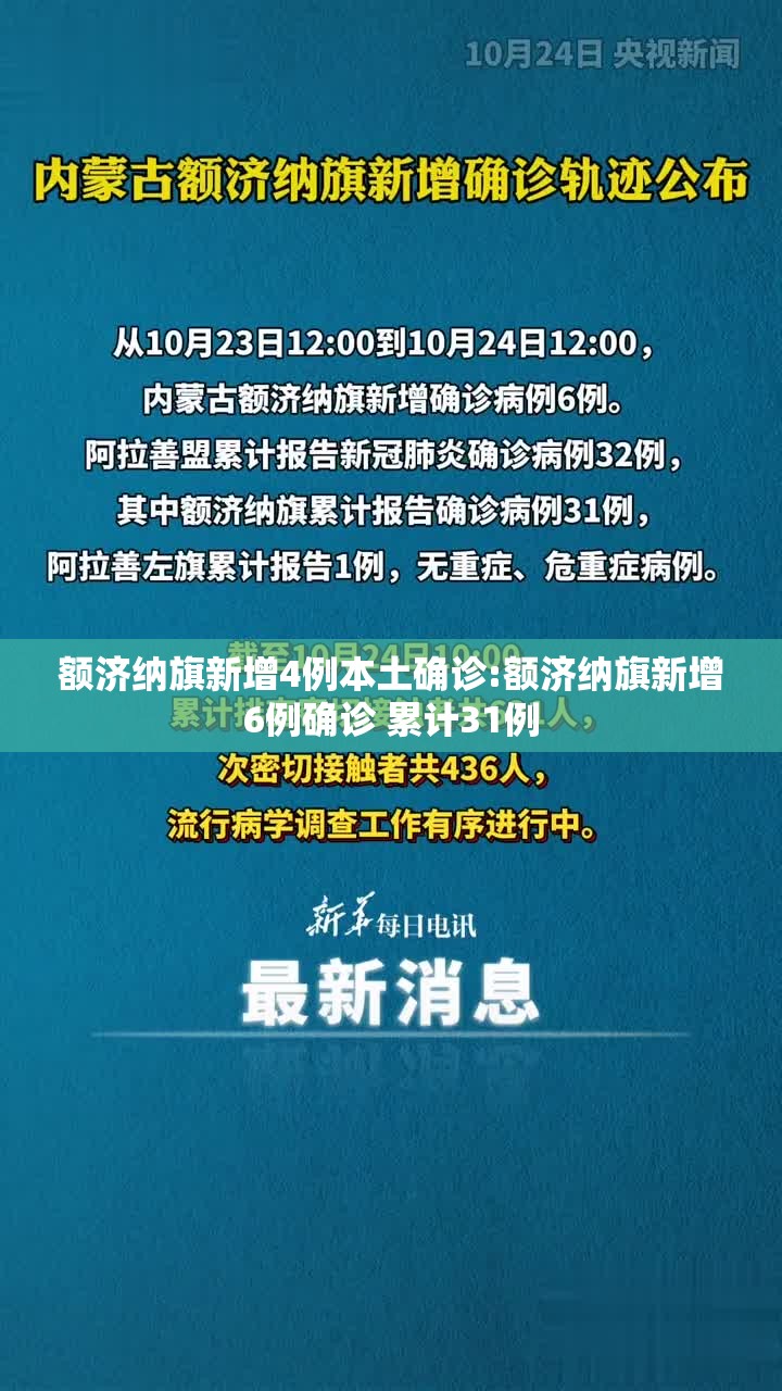 额济纳旗新增4例本土确诊:额济纳旗新增6例确诊 累计31例 额济纳旗新增4例本土确诊:额济纳旗新增6例确诊 累计31例