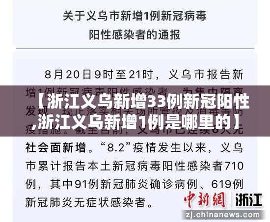 【浙江义乌新增33例新冠阳性,浙江义乌新增1例是哪里的】 【浙江义乌新增33例新冠阳性,浙江义乌新增1例是哪里的】