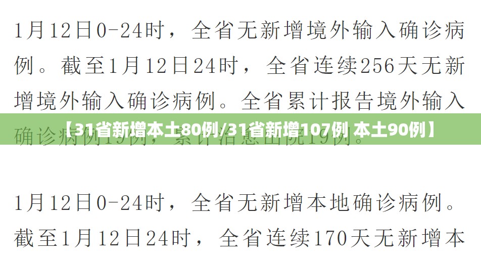 【31省新增本土80例/31省新增107例 本土90例】 【31省新增本土80例/31省新增107例 本土90例】