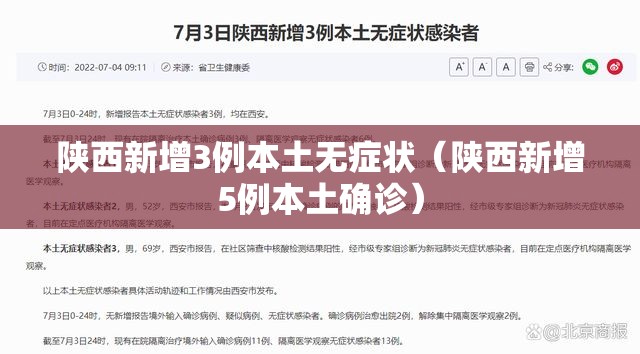 陕西新增3例本土无症状(陕西新增5例本土确诊) 陕西新增3例本土无症状(陕西新增5例本土确诊)