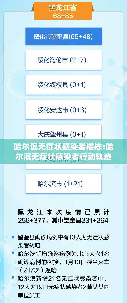 哈尔滨无症状感染者楼栋:哈尔滨无症状感染者行动轨迹