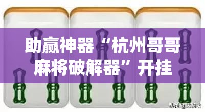 助赢神器“杭州哥哥麻将破解器”开挂(透视)辅助神器