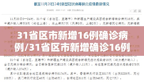 31省区市新增16例确诊病例/31省区市新增确诊16例?