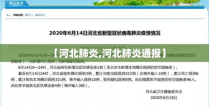 【河北肺炎,河北肺炎通报】 【河北肺炎,河北肺炎通报】