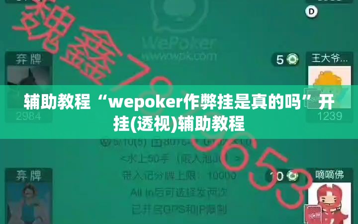 辅助教程“wepoker作弊挂是真的吗	”开挂(透视)辅助教程