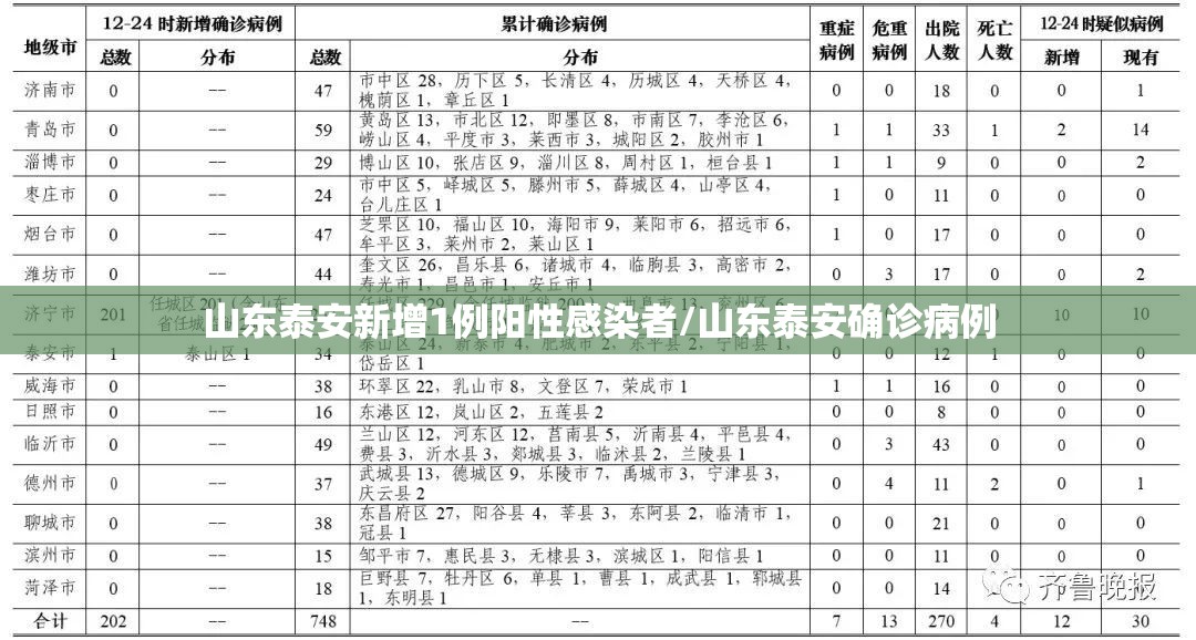 山东泰安新增1例阳性感染者/山东泰安确诊病例 山东泰安新增1例阳性感染者/山东泰安确诊病例