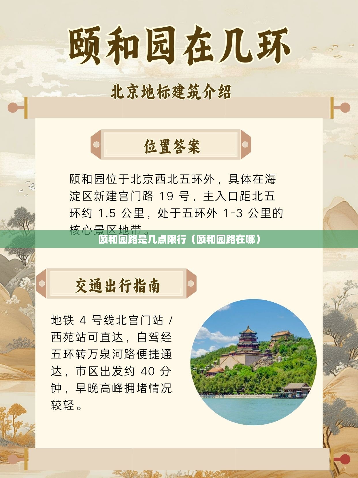 颐和园路是几点限行（颐和园路在哪）