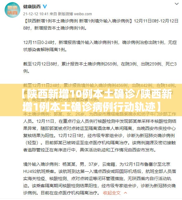 【陕西新增10例本土确诊/陕西新增1例本土确诊病例行动轨迹】