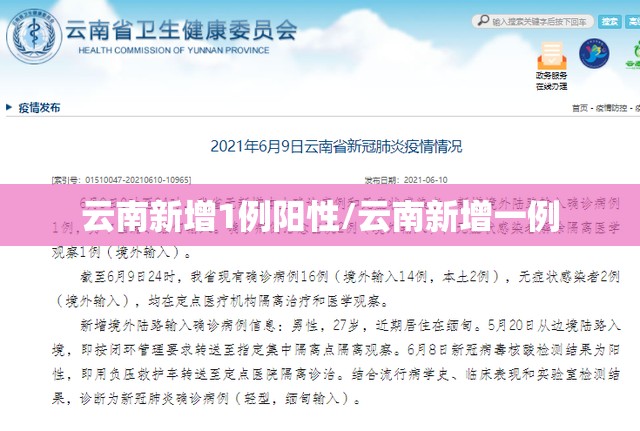 云南新增1例阳性/云南新增一例 云南新增1例阳性/云南新增一例