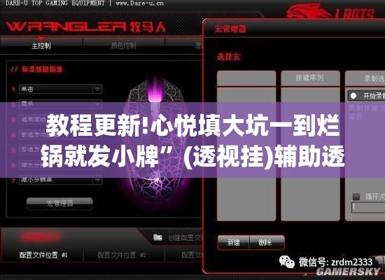 教程更新!心悦填大坑一到烂锅就发小牌”(透视挂)辅助透视教程