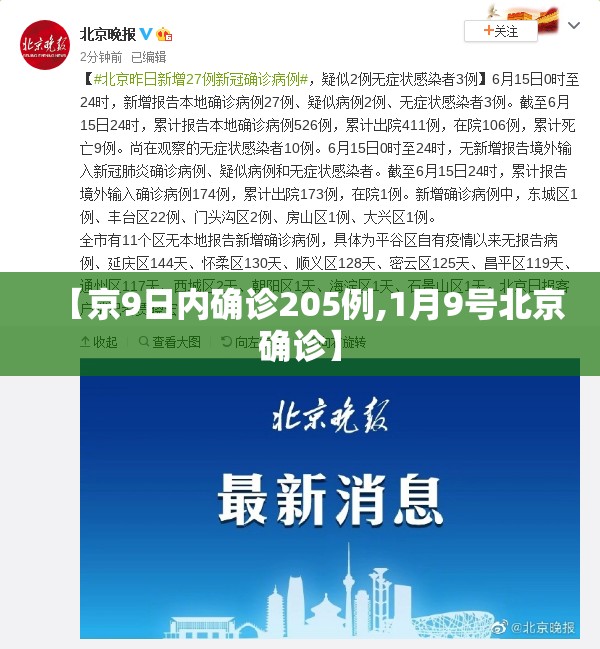 【京9日内确诊205例,1月9号北京确诊】 【京9日内确诊205例,1月9号北京确诊】
