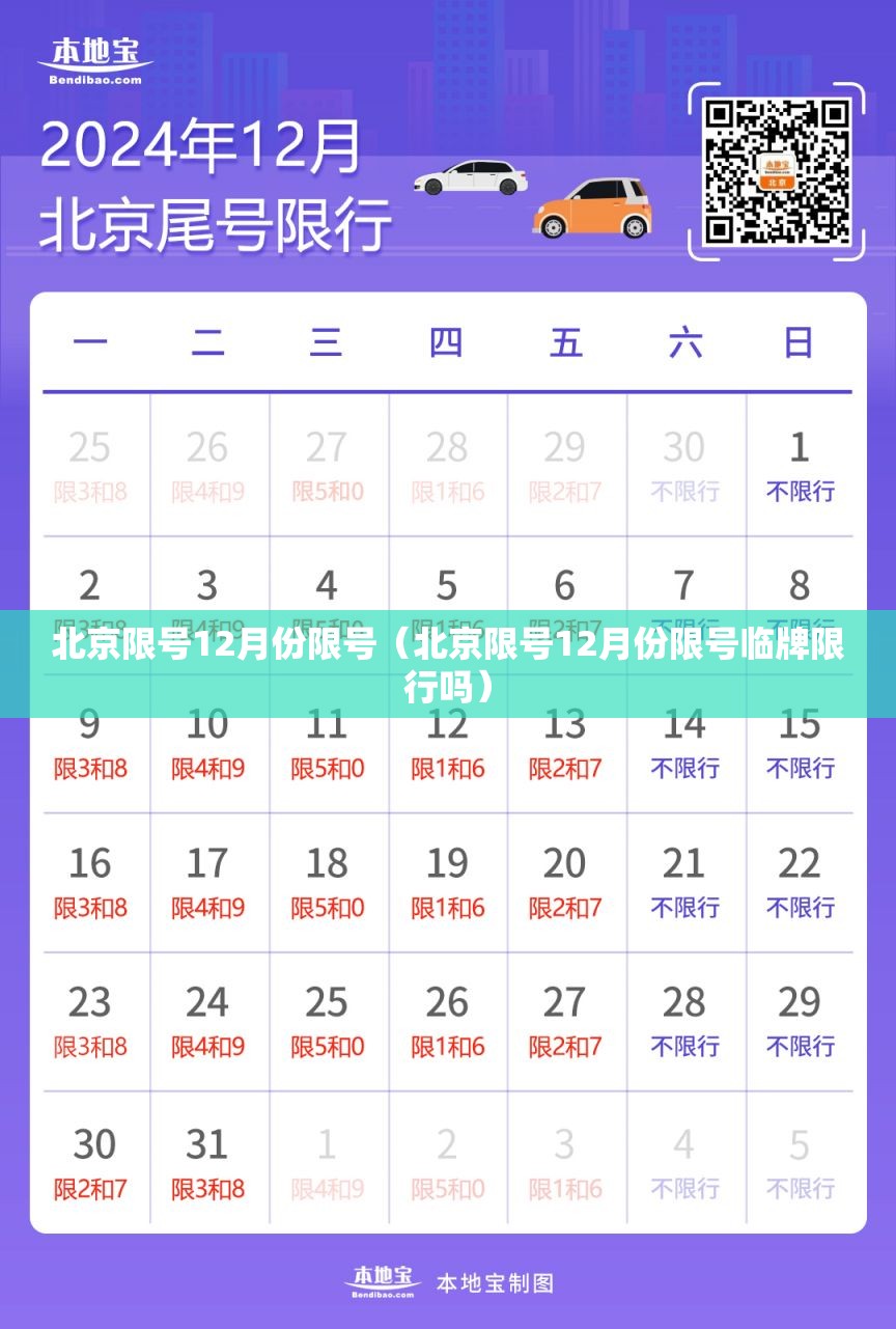 北京限号12月份限号（北京限号12月份限号临牌限行吗）