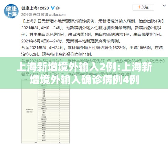 上海新增境外输入2例:上海新增境外输入确诊病例4例 上海新增境外输入2例:上海新增境外输入确诊病例4例