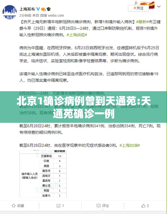 北京1确诊病例曾到天通苑:天通苑确诊一例 北京1确诊病例曾到天通苑:天通苑确诊一例