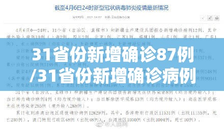 31省份新增确诊87例/31省份新增确诊病例23例 31省份新增确诊87例/31省份新增确诊病例23例
