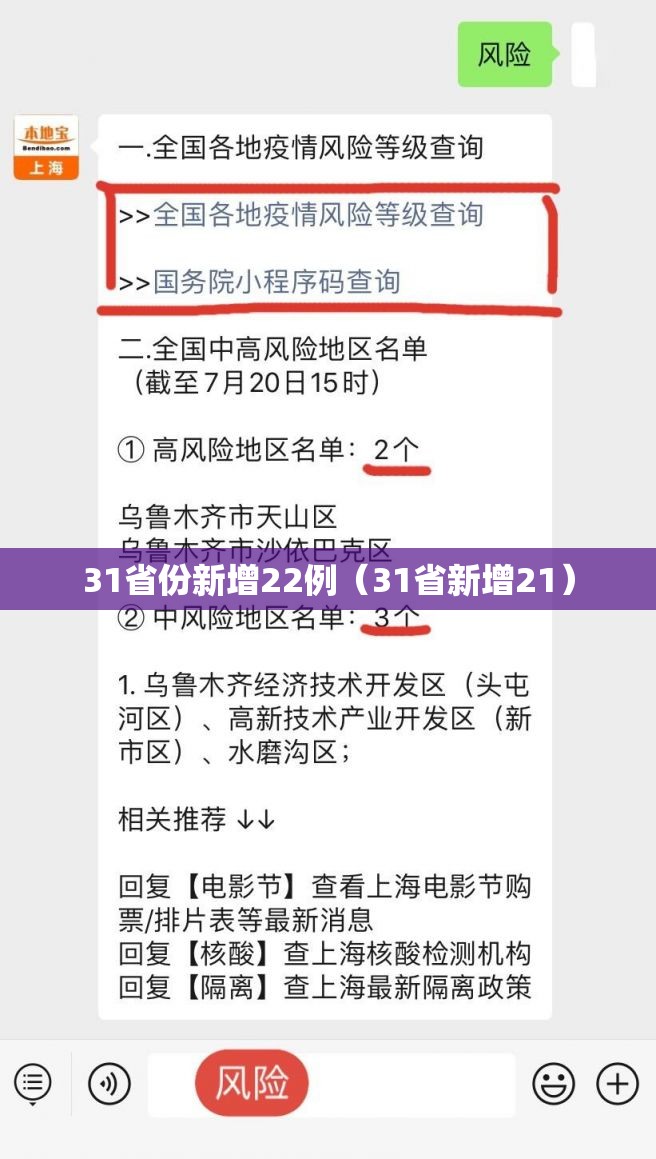 31省份新增22例(31省新增21) 31省份新增22例(31省新增21)