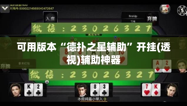 可用版本“德扑之星辅助”开挂(透视)辅助神器