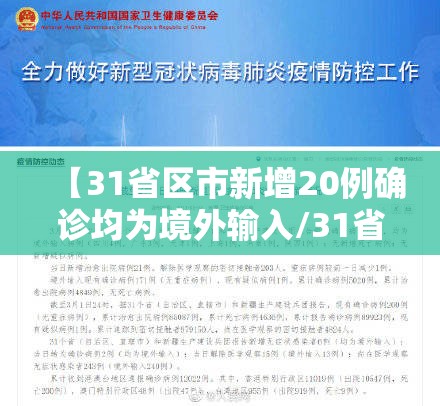 【31省区市新增20例确诊均为境外输入/31省区市新增11例境外输入确诊】 【31省区市新增20例确诊均为境外输入/31省区市新增11例境外输入确诊】