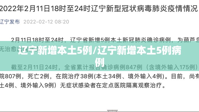 辽宁新增本土5例/辽宁新增本土5例病例 辽宁新增本土5例/辽宁新增本土5例病例