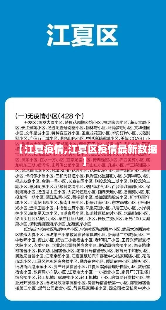 【江夏疫情,江夏区疫情最新数据】