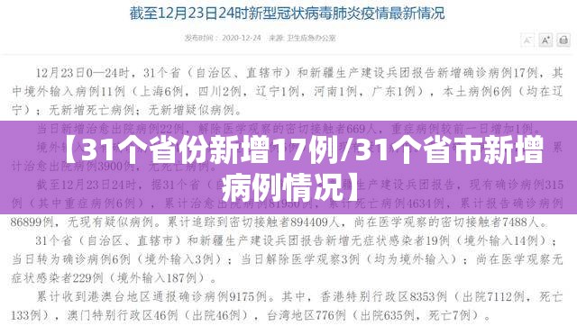 【31个省份新增17例/31个省市新增病例情况】