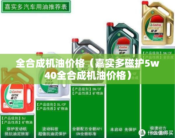 全合成机油价格(嘉实多磁护5w40全合成机油价格) 全合成机油价格(嘉实多磁护5w40全合成机油价格)