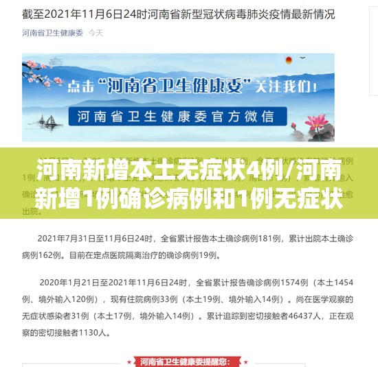 河南新增本土无症状4例/河南新增1例确诊病例和1例无症状感染者 河南新增本土无症状4例/河南新增1例确诊病例和1例无症状感染者