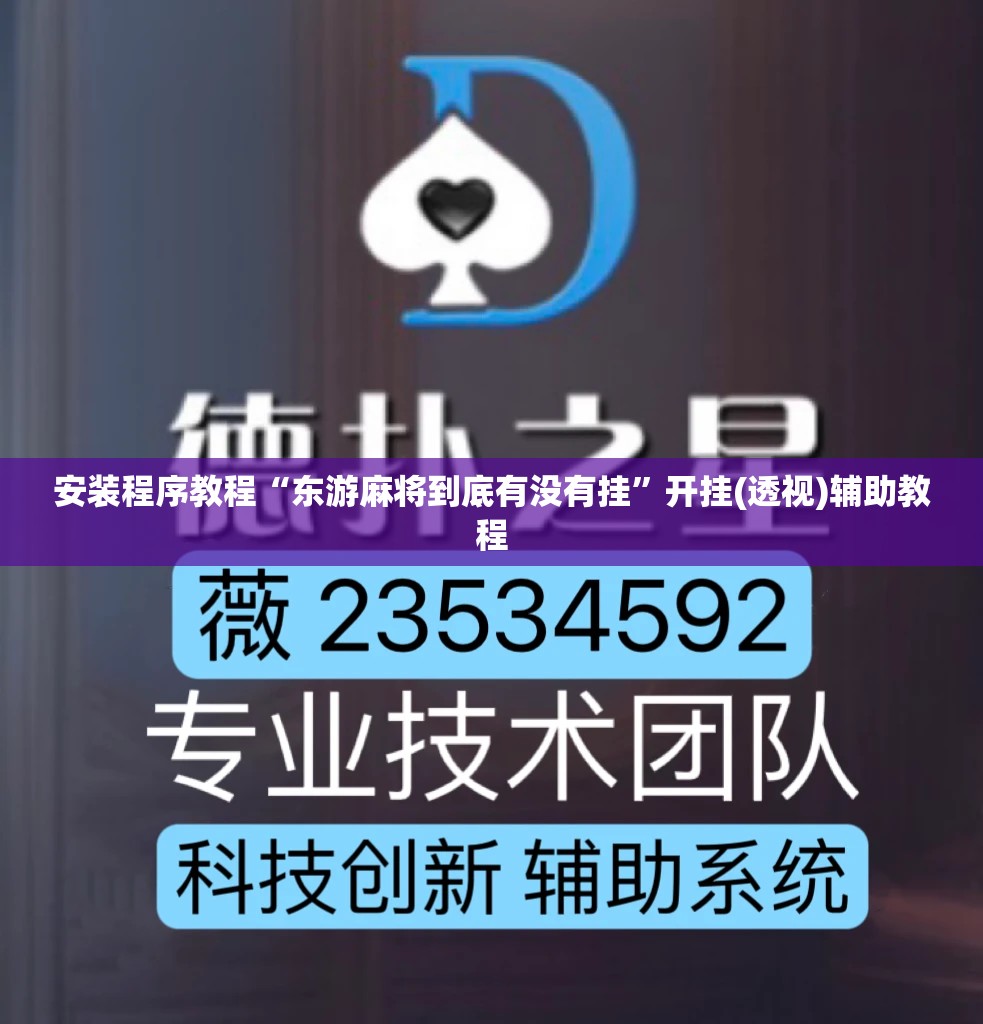 安装程序教程“东游麻将到底有没有挂”开挂(透视)辅助教程