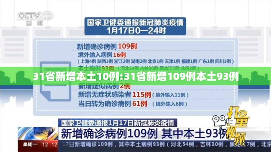31省新增本土10例:31省新增109例本土93例 31省新增本土10例:31省新增109例本土93例