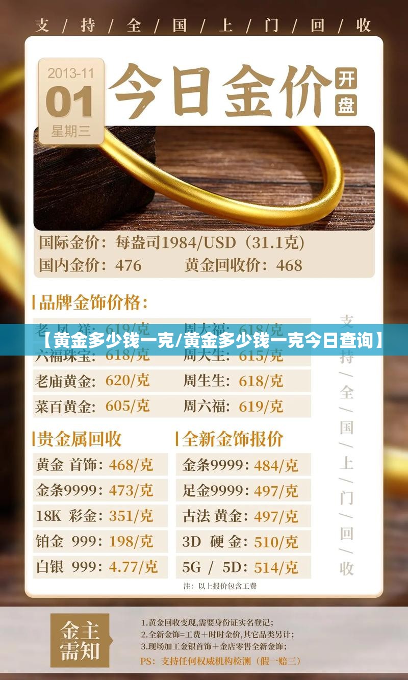【黄金多少钱一克/黄金多少钱一克今日查询】