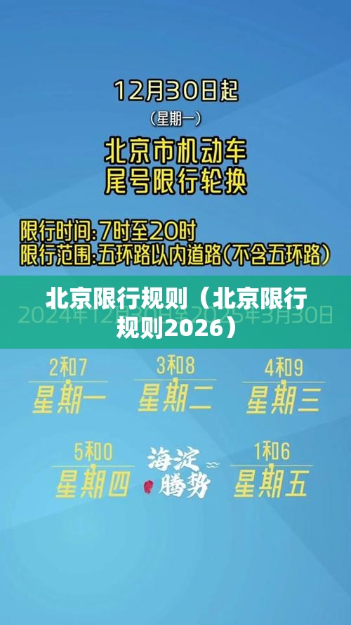 北京限行规则(北京限行规则2026) 北京限行规则(北京限行规则2026)